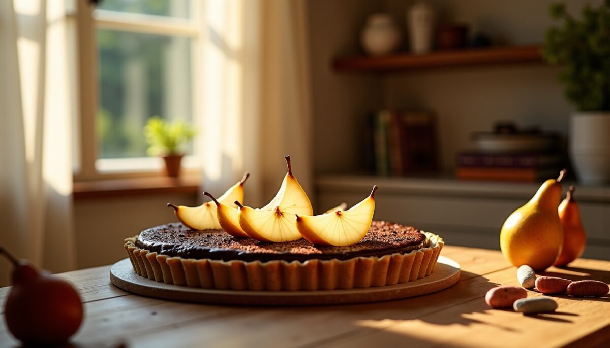 Délice sucré : la tarte poire chocolat revisitée par Cyril Lignac, simple et irrésistible